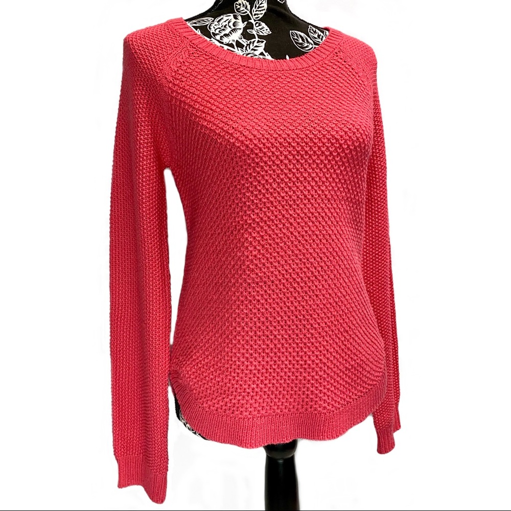 Raspberry Pink Knit Scoopneck Sweater Juniors XL